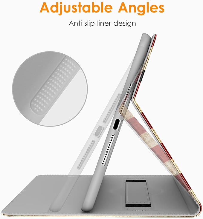 DTTO for iPad 9.7 Inch 5th/6th Generation 2018/2017 Case with Apple Pencil Holder, Premium Leather Folio Stand Cover Case for Apple iPad 9.7 inch, Also Fit iPad Pro 9.7/Air 2/Air - US Flag