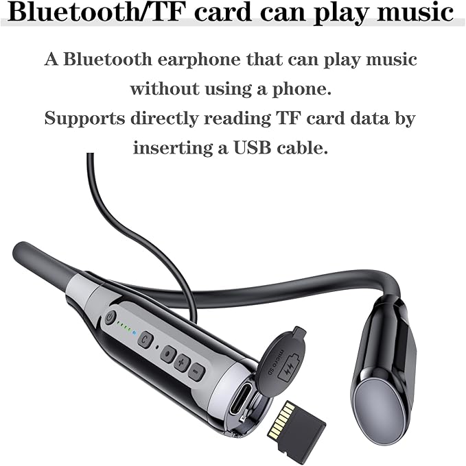LANDIBO Wireless Bluetooth 5.0 Neck Earbuds with 100 Hours of Playback, IPX5 Waterproof Sports Earphones with Microphone, Magnetic, TF Card Slot, for Gym Running Exercises (A12)