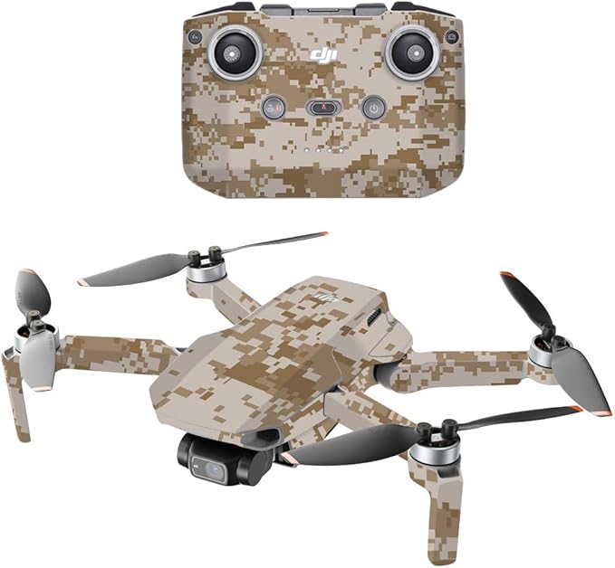 MightySkins Compatible with DJI Mini 2 Portable Drone - Desert Camo | Protective, Durable, and Unique Vinyl Decal wrap Cover | Easy to Apply, Remove, and Change Styles | Made in The USA