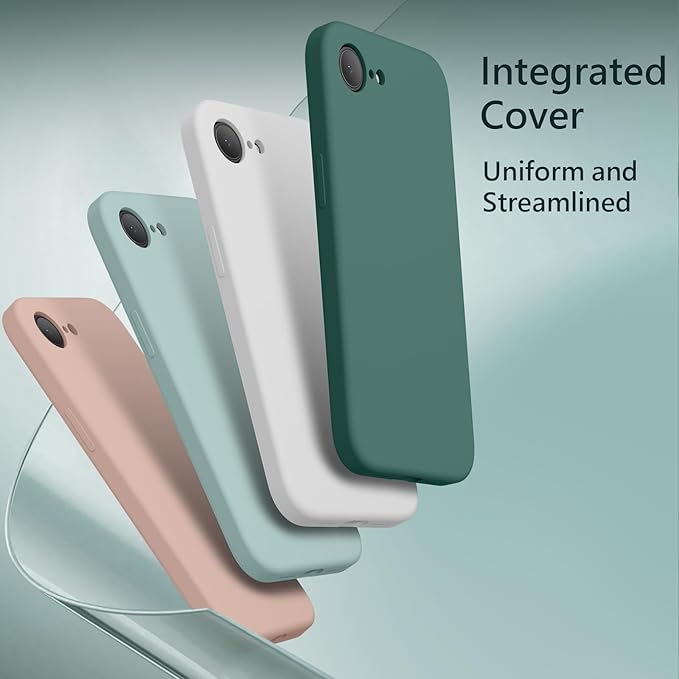 FireNova Magnetic for iPhone 17e Case/iPhone 16e Case, Compatible with MagSafe, [Silicone Camera Protection] Microfiber Lining Phone Case, 6.1", Midnight Green