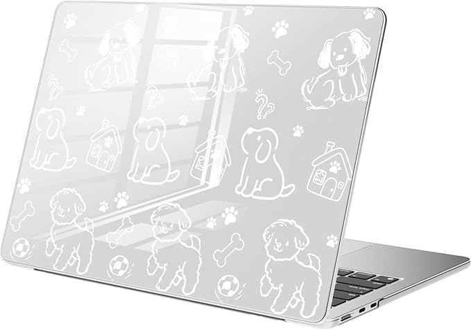 Compatible with MacBook Air 13 inch Case M1 A2337 A2179 A1932 2022 2021 2020 2019 Release, Cute Dog Puppy Protective Hard Shell Clear Cover for MacBook Air 13.3 inch