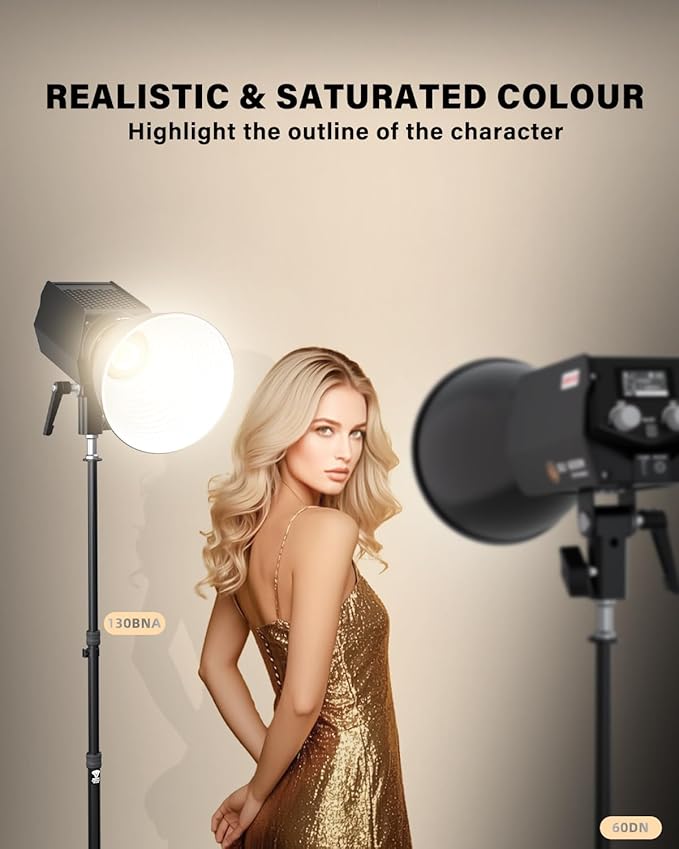 IFOOTAGE LED Video Light 70W SL1 60DN Daylight Photography Lighting,5600k Continuous Output Lighting, Video Lighting for Video Recording,Studio,App Control,with Carry Bag