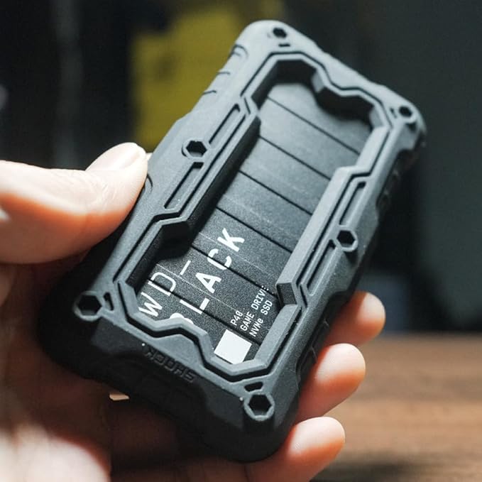 FATBEAR Tactical Military Rugged Shockproof Armor Protective Skin Case Cover for Western Digital WD Black P10 2TB 4TB 5TB 6TB P50 My Passport Ultra Mobile Hard Drive (P40)