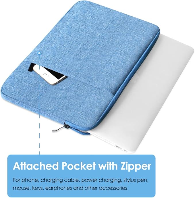ProElife 12-Inch Laptop Tablet Sleeve Case Canvas Cover for 2023-2014 Surface Pro 4/5 / 6/7 / 7+ / 8/9|Surface Laptop Go 1/2/3 12.4"|MacBook Air/Pro 13'' M1|Galaxy Tab S8+/S7+ Bag (Blue)
