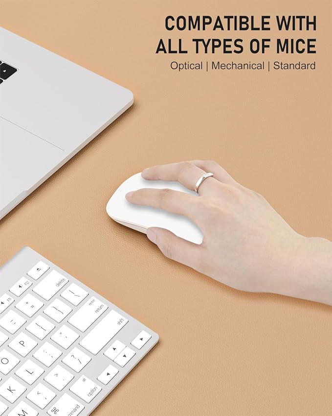 Desk Pad, 35.5" x 17" PU Leather Non-Slip Desk Mat Large Mouse Pad for Desktop, Waterproof Laptop Computer Writing Mat for Office, Home, Work, Gaming, Lead Yellow
