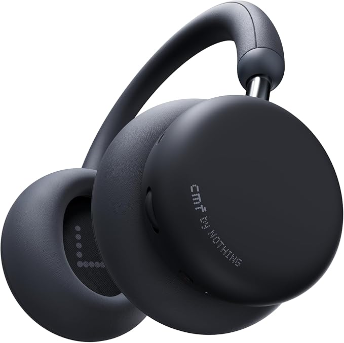 CMF BY Nothing Headphone Pro Active Noise Canceling Wireless Headphones Bluetooth 5.4 Over The Ear Headset, 50H ANC Playtime, Bass&Treble Slider, Custom EQ&Spatial Audio, Hi-Res LDAC, Dark Grey