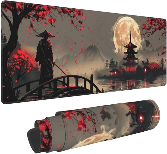 Mouse Pad Gaming - Large Mouse Pad for Desk with Waterproof Surface & Durable Design Desk Mat for Desktop & Office Accessories (Midnight Blossoms)
