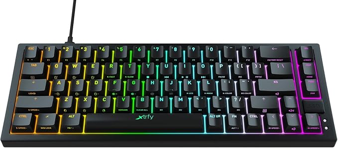 Xtrfy K5 Compact Gaming Keyboard RGB Wired US Layout (Black)
