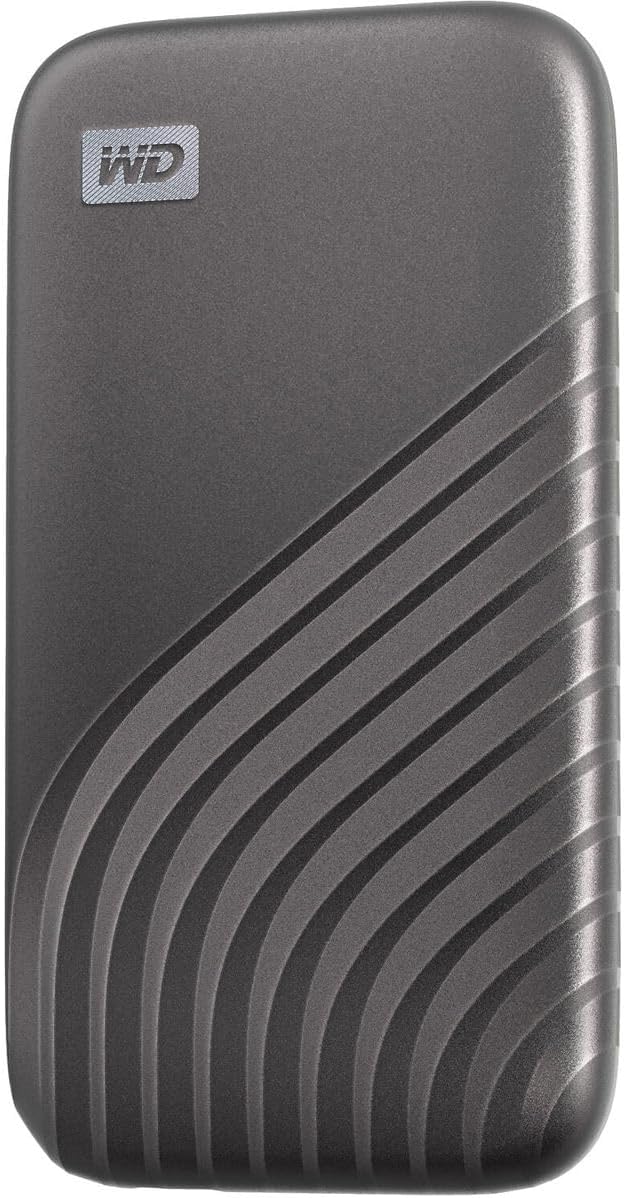 Western Digital 4TB My Passport SSD External Portable Solid State Drive, Grey, Up to 1,050 MB/s, USB 3.2 Gen-2 and USB-C Compatible (USB-A for older systems) – WDBAGF0040BGY-WESN