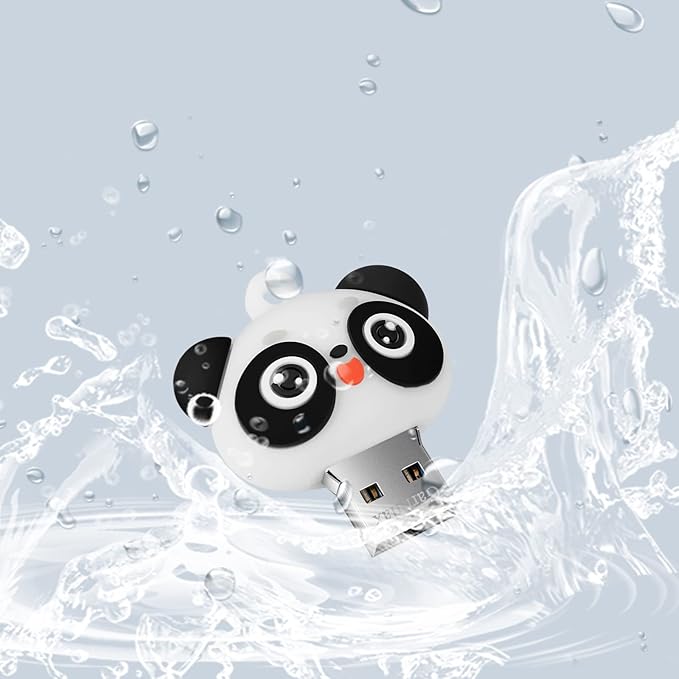 USB Flash Drives,Waterproof Silicone USB2.0 High Speed Thumb Memory Stick Pen Date Storage Pendrive U Disk (16GB,Panda Cat)