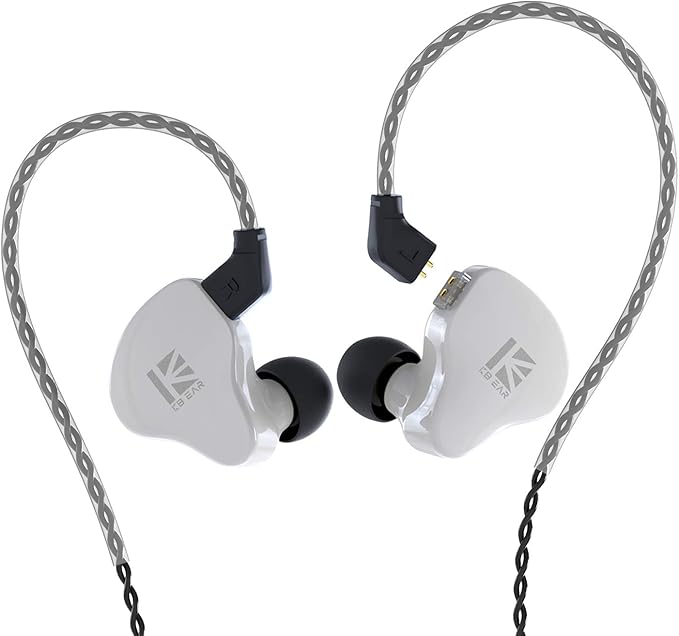 YINYOO KBEAR KS1 in Ear Monitor Bass Earbuds Wired Earbuds,Clear Sound Stereo Headphones, Vocals Forwards High Resolution Noise Canceling Earphones, Dual Magnectic Circuit Dynamic Detachable Cable