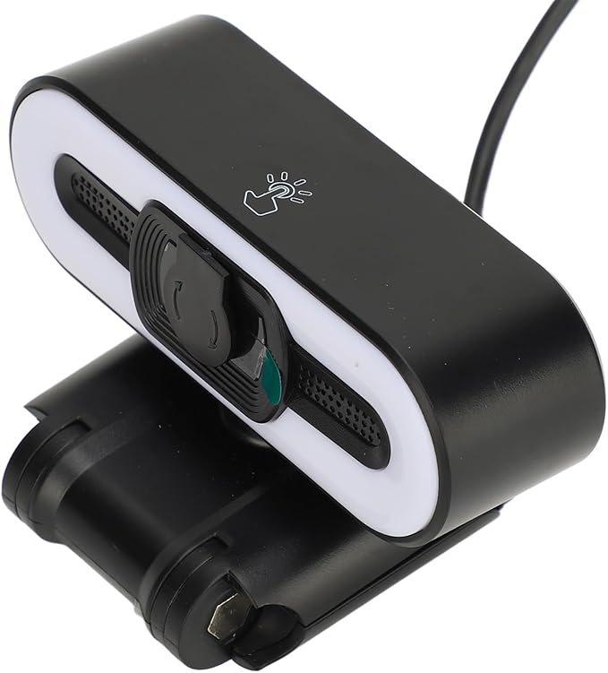 GOWENIC 4K Webcam 3840x2160p USB Camera with Built in Microphone, Super Bright Fill Light, Auto Beauty Feature, USB 2.0 Webcam for Laptop, PC, Monitor