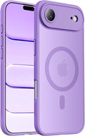 Symcele Designed for iPhone Air Case, Compatible with MagSafe, [Camera Protection] [15FT Military Drop Protection] Shockproof Translucent Matte Anti-Slip Thin Slim Phone Case, 6.5", Light Purple