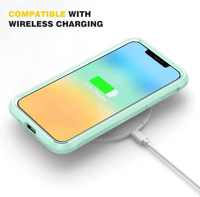 Diaclara Compatible with iPhone 11 Case, Full Body Rugged with Built-in Touch Sensitive Anti-Scratch Screen Protector, Soft TPU Bumper Case Clear Compatible with iPhone 11 6.1" (Pistachio Green)