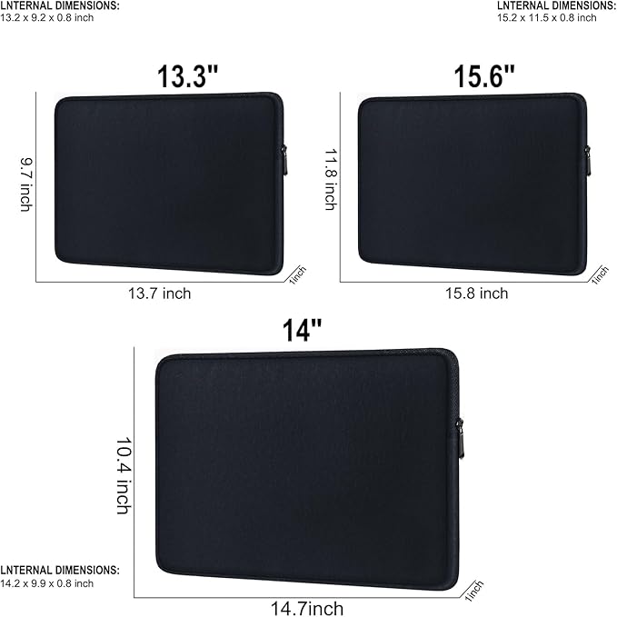 Laptop Case 14 Inch, Shockproof Protective Traveling Computer Cover, Water Resistant Portable Laptop Sleeve Compatible for Lenovo, HP, Dell, Asus, MacBook Air/Pro, Deep Blue