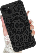 KANGHAR Case for iPhone 15 Plus Phone Case [Compatible with Magsafe] Leopard Printed Pattern Cute Cheetah Protective Magnetic Case for Girls Women Men 6.7"