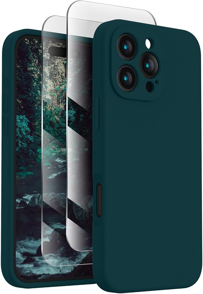 FireNova Designed for iPhone 16 Pro Case, Silicone Upgraded [Camera Protection] Phone Case, Soft Anti-Scratch Microfiber Lining Inside, 2024, Teal