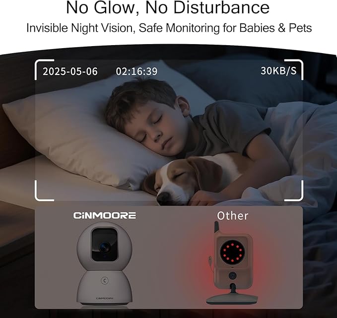 3K 5G Wi-Fi Security Camera Indoor, Backup Battery for Power Outage Protection, Free AI Tracking Facial ID, 5MP Pet/Dog Camera w/ Speaker & Phone App, PTZ Baby Monitor, 0-Glow Night Vision, 2-Way Talk