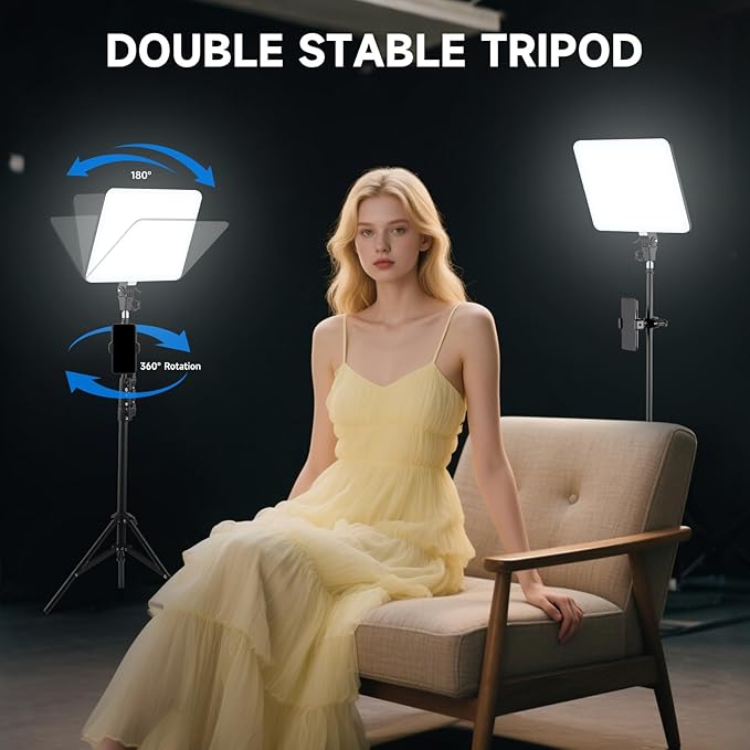 2-Pack LED Video Light Kit, 14 Inch 2700K-6500K Studio Lights with 70.8" Tripod Stand, Photography Lighting Kit with Phone Holder, 50W Stream Light for Video Recording, Photography, YouTube, TikTok