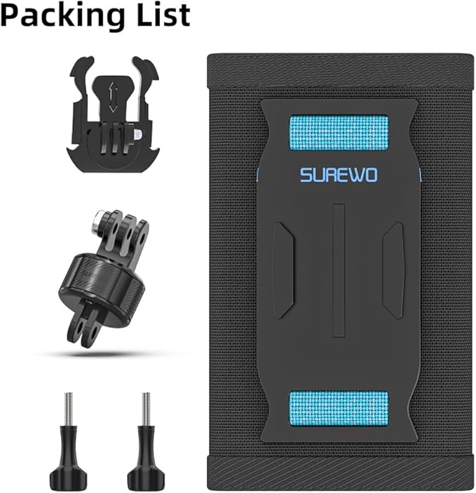 Magnetic Backpack Shoulder Strap Mount, 360° Rotatable Quick Release Backpack Mount, Bag Belt Shoulder Strap Clip Holder Compatible with GoPro Hero 13/12/11/9, DJI Action 6/5 Pro/4/3 and More
