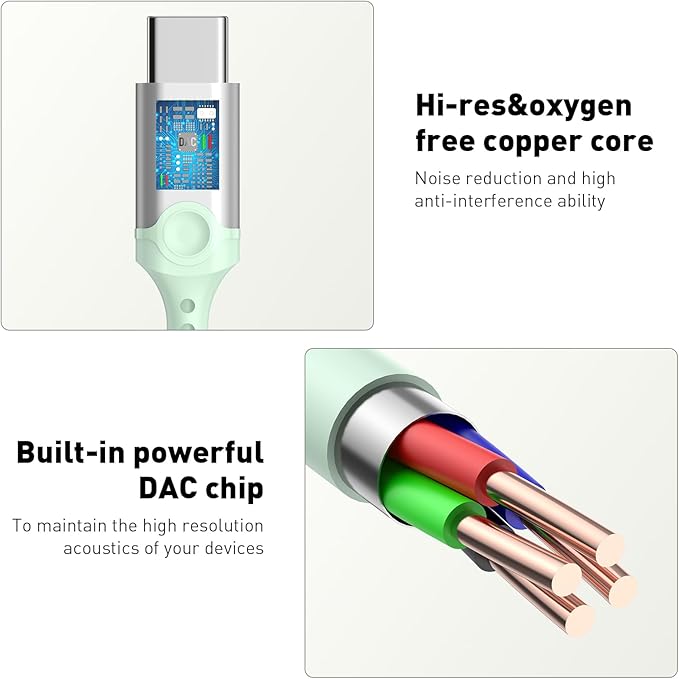 USB C Headphones Wired Type C Earphones for Samsung/Galaxy S26 S25 S24 Plus S23 S22 S21 S20 Ultra Magnetic Corded Earbuds for iPhone 15 Pro Max 16 16e 17 17e Air for Apple/Android Ear Buds Mint