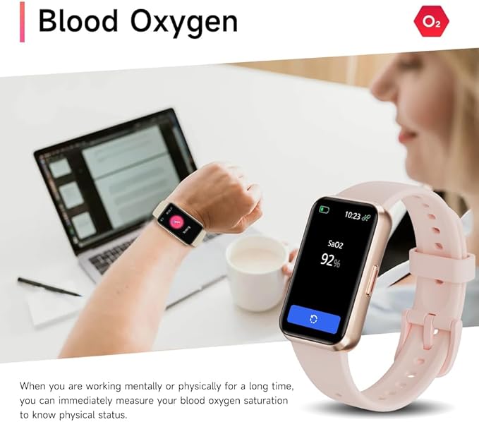 Fitness Trackers,Blood Oxygen Heart Rate Sleep Monitor,1.47‘’ OLED Display,Smart Band 24/7 Health Monitoring,Calorie Pedometer Steps Counter Activity watchs/Notifications(Black)