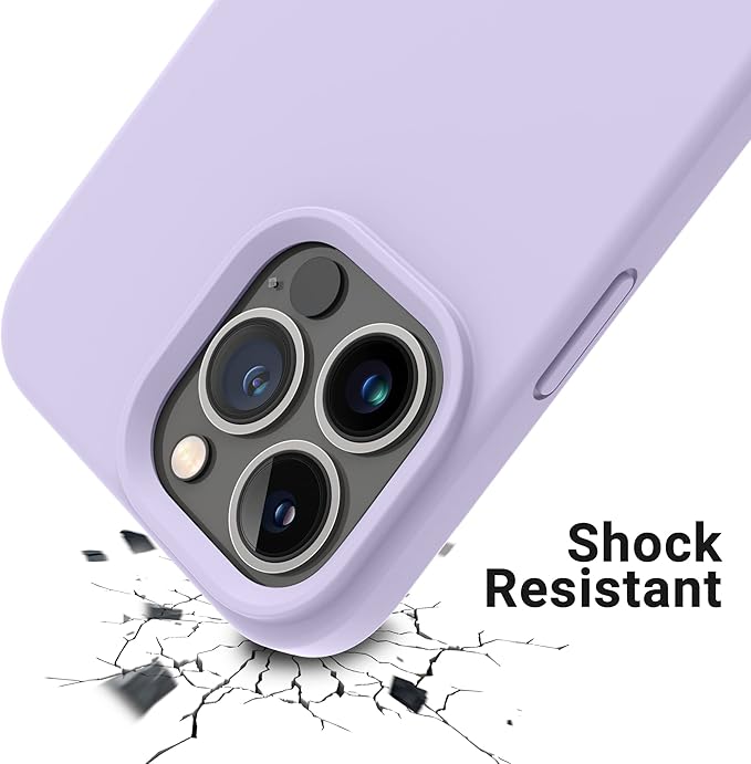OTOFLY Designed for iPhone 14 Pro Case, Silicone Shockproof Slim Thin Phone Case for iPhone 14 Pro 6.1 inch (Cloud Mauve)