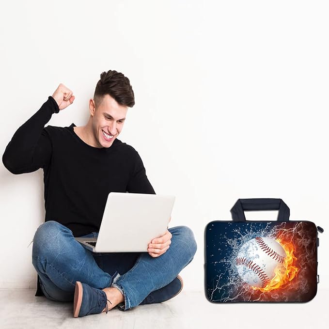 AMARY 11.6" 12.1" inch Laptop Sleeve Neoprene Notebook Laptop case Chromebook Sleeve Ultrabook Case Tablet Cover Fit Apple MacBook Air HP DELL Lenovo Asus Samsung (Baseball)