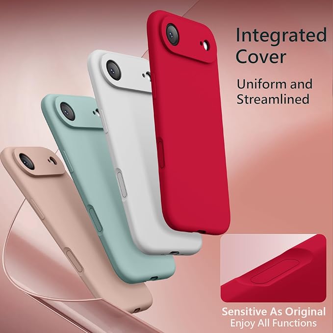 FireNova Magnetic for iPhone Air Case, Compatible with MagSafe, [Integrated Silicone Camera Control Button] [Camera Protection] Microfiber Lining Phone Case for iPhone 17 Air, 6.5", Deep Red