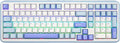 EPOMAKER TH99 Tri-Mode Wireless Mechanical Keyboard with 8000mAh Battery, Hot Swappable Custom RGB Gaming Keyboard with Numpad, Gasket Creamy for PC/Mac/Office (Blue&White, Sea Salt Silent)