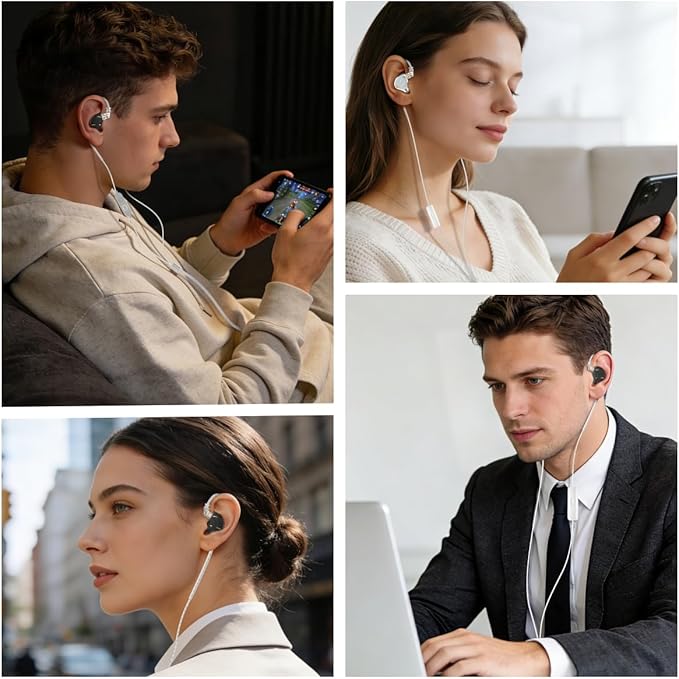2026 Latest KZ ZST PRO X in Ear Monitor Headphones, 1BA 1DD Hybrid Driver Wired Gaming Earbuds, Deep Bass Sound Ear buds, HiFi IEM for Gaming Music Video Singer Musician Drummer (with mic, Black Gold)