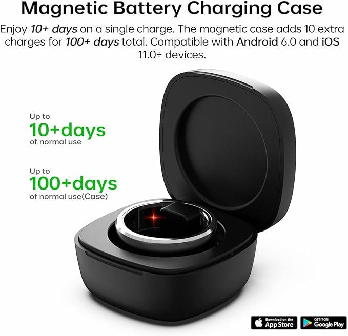 Smart Ring for Women Men,No Subscription Fee,Fitness Tracker Ring with Heart Rate, Sleep Monitoring, Blood Oxygen, Step Counting for iOS and Android, Waterproof(Silver, 10)