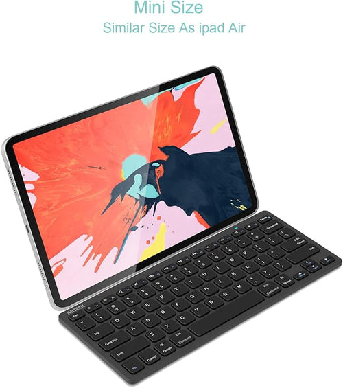 Arteck Ultra-Slim Bluetooth Keyboard Compatible with iPad 10.2-inch/iPad Air/iPad 9.7-inch/iPad Pro/iPad mini, iPhone and Other Bluetooth Enabled Devices Including iOS, Android, Windows, Black