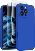 FireNova Designed for iPhone 16 Pro Max Case, Silicone Upgraded [Camera Protection] Phone Case, Soft Anti-Scratch Microfiber Lining Inside, 2024, Klein Blue