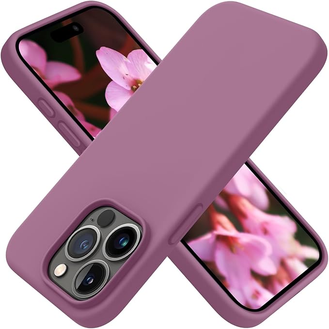 OTOFLY Designed for iPhone 15 Pro Case, Silicone Shockproof Slim Thin Phone Case for iPhone 15 Pro(6.1 inch), (Lilac Purple)