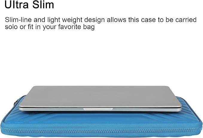 DOMISO 14 Inch Shockproof Waterproof Laptop Sleeve with Handle Lightweight Soft EVA Tablet Case for 14" Laptops/Lenovo ThinkPad/HP Pavilion 14 Stream 14 / Dell, Blue