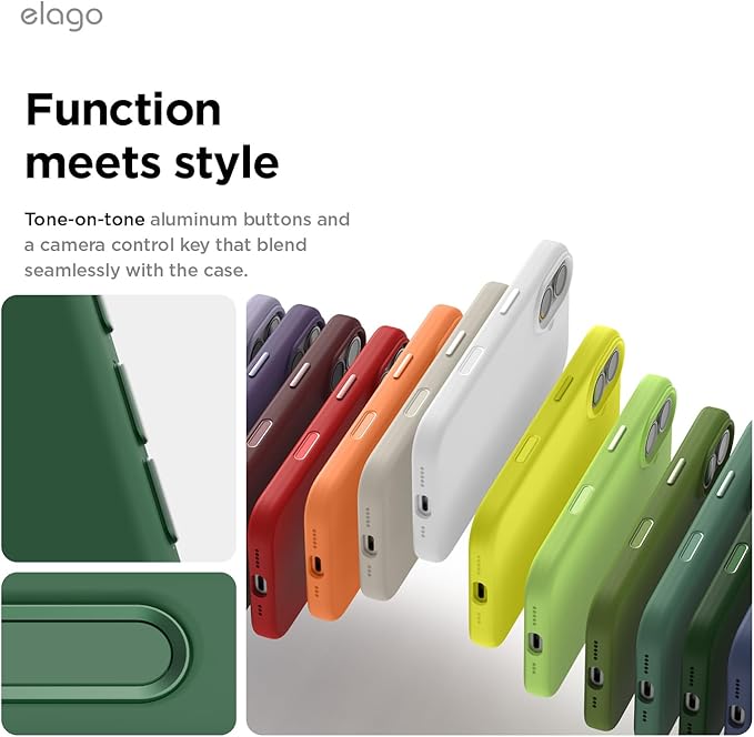 elago for iPhone 17 Case, Premium Magnetic Silicone Case, Compatible with MagSafe, Liquid Silicone Material, Protective Cover, Shockproof, Slim Phone, 6.3 inch (Alpine Green)