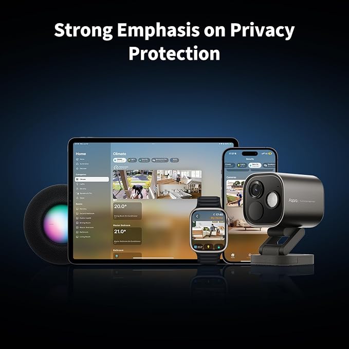 Aqara 4MP Camera Hub G5 Pro WiFi, True Color Night Vision Security Camera Outdoor, 2.4/5Ghz WiFi, HomeKit Secure Video, Thread Border Router, Local Detection, Thread/Zigbee, Supports Alexa,Google Home