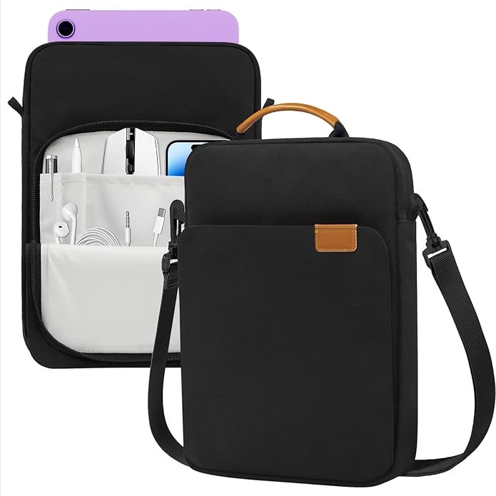 Tablet Shoulder Bag -Premium Padded Sleeve with Detachable Strap(Modular Compartment, Shockproof Design)