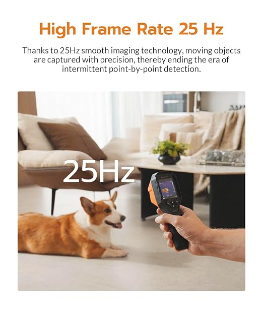 GT14S Thermal Imaging Camera with Thermometer Mode, Ultra-Light 240g, -4°F~1022°F Range, 14H Runtime, Live Tracking with Edge-Enhanced Display, Infrared Camera for HVAC/Electrical Inspection