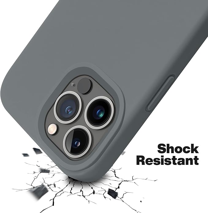 OTOFLY Designed for iPhone 13 Pro Max Case, Silicone Shockproof Slim Thin Phone Case for iPhone 13 Pro Max 6.7 inch (Space Gray)