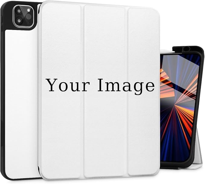 Tuiklol Personalized Photo for iPad Pro 12.9 inch 6th / 5th / 4th / 3rd Generation 2022 2021 2020 2018 Case, Slim TPU Protective Shockproof case Custom Multi-Photo case
