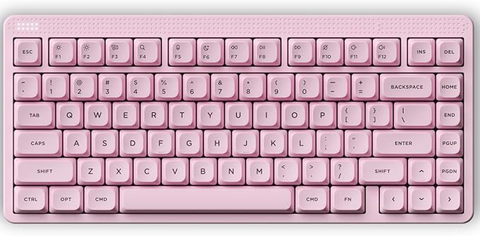 NuPhy Node75 Wireless Mechanical Keyboard, 75% Hot Swappable Custom Keyboard, 82 Keys Computer Gaming Keyboards, Supports Touch Gestures, PBT Keycaps, RGB Backlit, Bluetooth/2.4GHz/USB-C