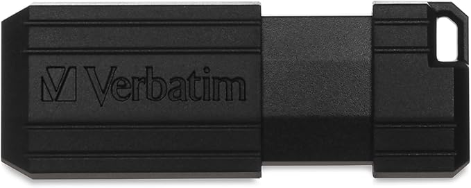 Verbatim 32GB Pinstripe USB 2.0 Flash Drive Retractable Thumb Drive – Business 10pk – Black