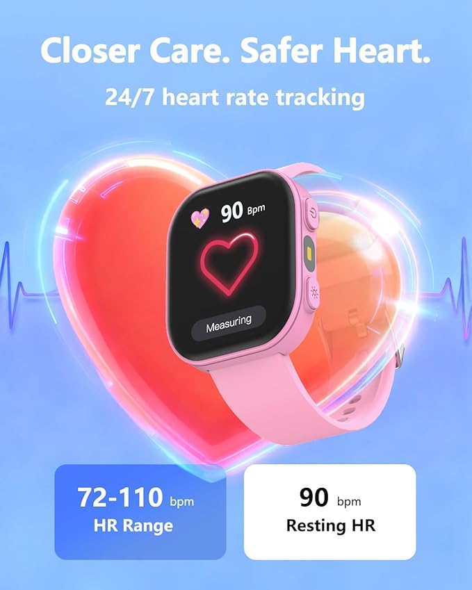 MorePro Smart Watch for Kids No App No Phone Required, Fitness Tracker Watch for Kids with Heart Rate, Blood Oxygen, Sleep Monitor, Pedometer, Puzzle Games, Music, Audio Stories for Boys Girls 4-12