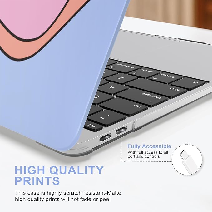 iCasso Compatible with MacBook Air 13 inch Case 2021 2020-2018 Release M1 A2337 A2179 A1932, Pattern Protective Hard Shell Case for MacBook 13.3''+Keyboard Cover + Screen Protector, Bright Irregular