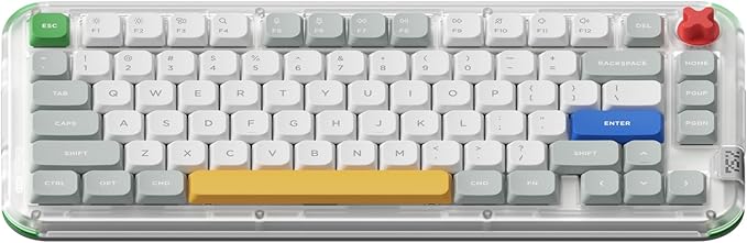 nuphy Kick75 Wireless Low Profile Mechanical Keyboard with Volume Knob,75% Hot Swappable Gaming Keyboard,80 Keys RGB Backlit with PBT Keycaps, Support BT/2.4G/USB-C (Red Nano Switch)