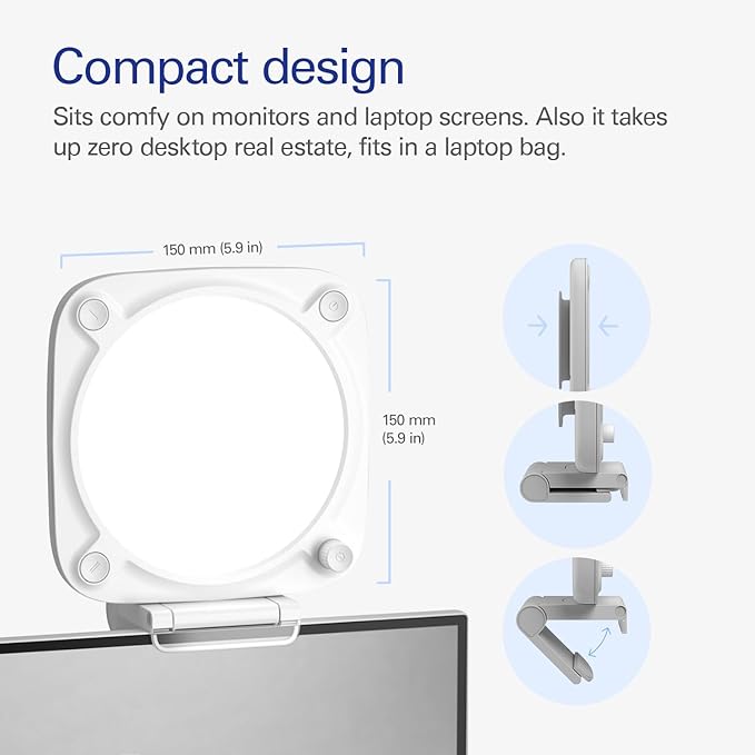 Elgato Key Light Neo – Professional Video Call Light, No Glare, Adjustable Monitor Mount, Manual or Wi-Fi Control, Office/Streaming, Teams/Zoom/Slack/Twitch/Youtube – Plug-’n-Play on Laptop, PC, Mac