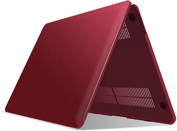 IBENZER Compatible with MacBook Pro 15 Inch Case A1990 A1707, Hard Shell Case with Keyboard Cover & Type C Adapter for Mac Pro 15 Touch Bar, Wine Red, T15-WR+1TC A