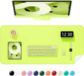 Desk Pad, 30" x 14" PU Leather Non-Slip Desk Mat Large Mouse Pad for Desktop, Waterproof Laptop Computer Writing Mat for Office, Home, Work, Gaming, Kiwi Green
